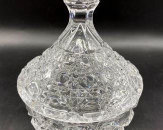 Crystal candle jar with lid