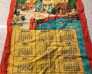 1978 Calendar Tea Towel