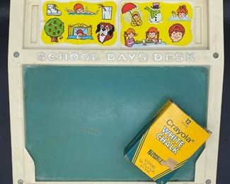 Fisher Price Toys School Days Desk with Chalkboard Lid