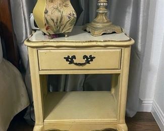 French provincial style nightstand with drawer
