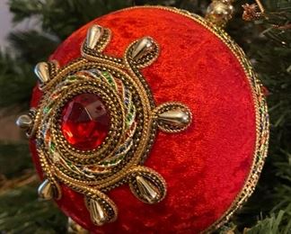 Velveteen Bedazzled Christmas Ornament