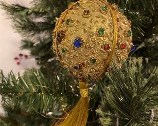 Ornate Golden Christmas Ornament