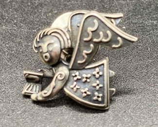 James Avery Singing Angel Sterling Silver Tie Tack Pin (Retired)