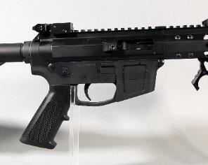 Foxtrot Mike Products FM-45B .45 Cal Pistol SN# 45-0950, With 40-Rd Drum Mag, Adjustable Stock, Flip Up Sights
