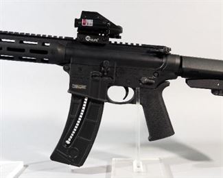 Smith & Wesson M&P 15-22P .22 LR Pistol SN# WAK 8768, Cvlife Red/Green Dot Sight, Laser, Adjustable Stock

