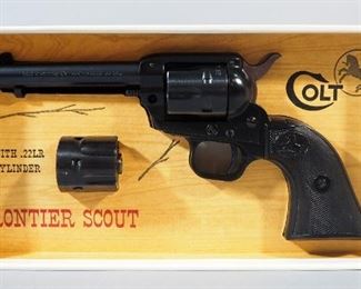 Colt Single Action Frontier Scout .22 LR 6-Shot Revolver SN# 238931F, With Additional .22 MAG Cyclinder And Paperwork, In Box
