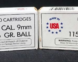 9mm Luger Ammo, Approx 80 Rds, Local Pickup Only
