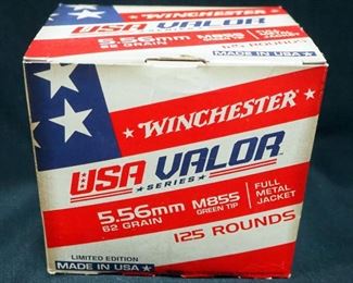 Winchester USA Valor 5.56mm Ammo, Approx 125 Rds, Local Pickup Only
