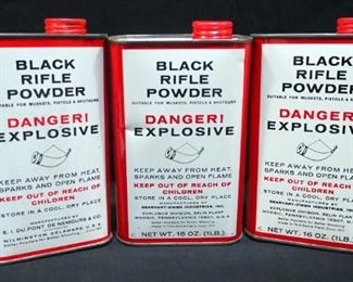 Du Pont Fg Superfine Black Rifle Powder, 1 lb Cans, Qty 3
