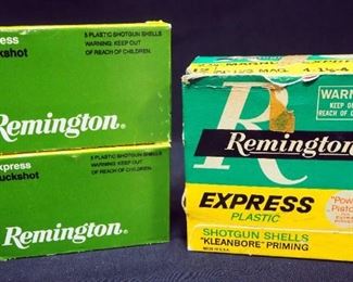 Remington Express 12 ga Ammo, Approx 22 Rds, And Remington Express 12 ga Buckshot, Approx 10 Rds, Local Pickup Only
