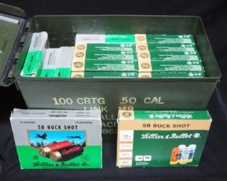 Sellier & Bellot 12 ga Buckshot, Approx 170 Rds In Metal Ammo Can, Local Pickup Only

