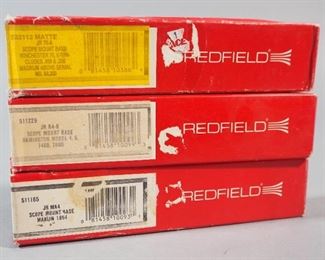 Redfield Scope Mounts, Qty 3, Includes JR 70-A Base, JR R4-6 Base, And JR MA4 Base
