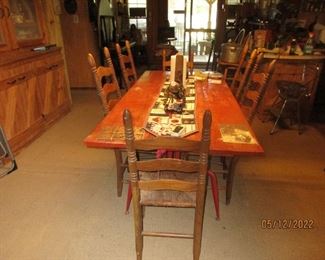 RED BARNWOOD TABLE