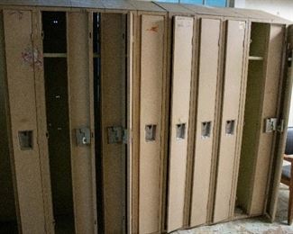 Metal lockers. Viewing during sale hours is available upon request.