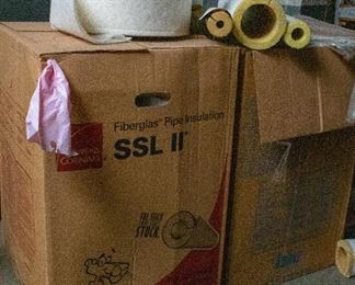 Owens Corning fiberglass pipe insulation, SSL II. New in box. Viewing during sale hours is available upon request.