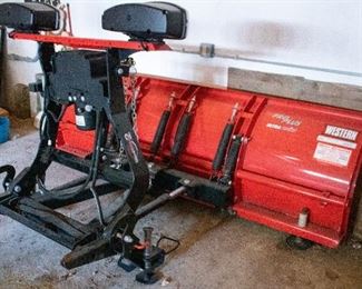 Like-new Western "8' Pro Plus w/Quad" snow plow. Viewing during sale hours is available upon request.