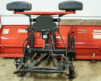 Like-new Western "8' Pro Plus w/Quad" snow plow. Viewing during sale hours is available upon request.