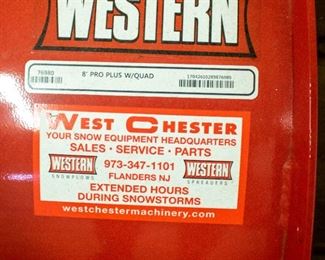 Western snow plow. Viewing during sale hours is available upon request.