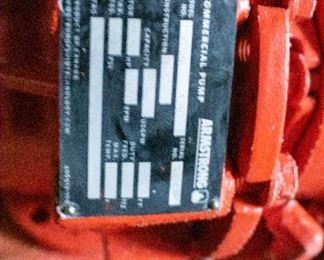 Armstrong Pump 4380 1.5X1.5X6. Viewing during sale hours is available upon request.