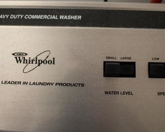 Whirlpool coin-operated washing machines and dryers. Viewing during sale hours is available upon request.
