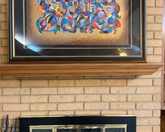signed framed serigraph "Orchestra" by Anatole Krasnyansky, renowned Ukranian artist
