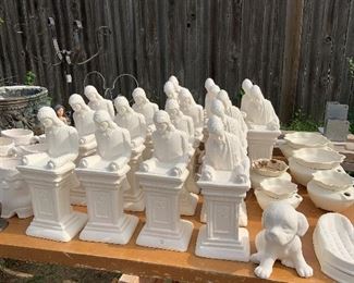 unfinished clay figurines