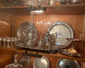 tons of silverplate serving ware