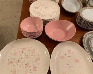 Vernon Ware "Tickled Pink" MCM atomic