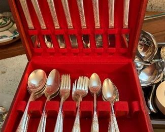 Wm Rodgers silver plate flatware in box