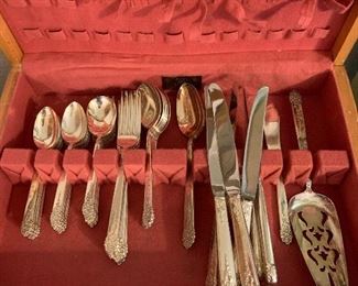 King Edward vintage silver plate flatware in box