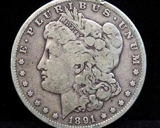 1891 S Morgan Silver Dollar