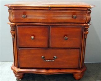 American Signatures Night Stand With 3 Drawers, 29.25" H x 29.75" W x 16.75" D