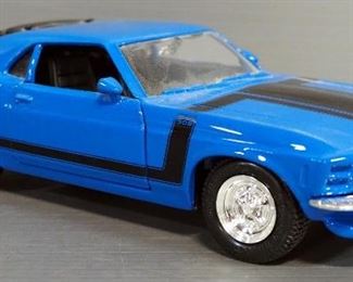 1:24 Scale Diecast Cars, Qty 4, Includes 1970 SS 454, 1970 Boss 302 Mustang, And 1967 Chevy Impala