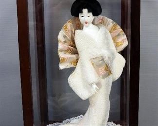 Geisha Figurine, 16" High, In Display Case