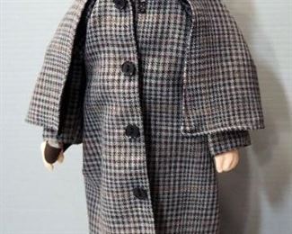 Effanbee Limited Edition Sherlock Holmes Porcelain Doll, With COA, Approx 17" H