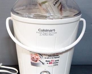 Cuisinart Frozen Yogurt, Ice Cream And Sorbet Maker, With Instructions