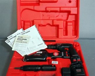 Craftsman Versapak Cordless Drill, Cordless Multi-Purpose Saw, Cordless Screwdriver, And Charger, In Hard Case