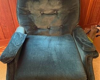 Berkline Crush Green Velvet Recliner