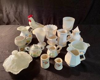 Decorative White Glassware And More