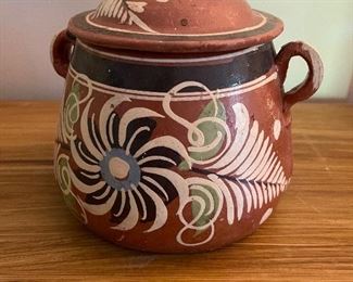 Mexican terracotta bean pot