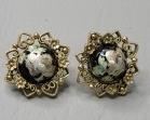 Cloisonne Clip Earrings