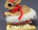 Flocked Christmas Deer
