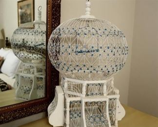 $95.00 - Tunisian Style Wood and Metal Bird Cage - 27”x12”