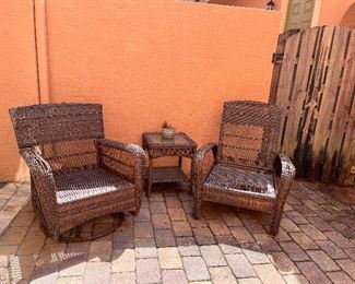 Patio furniture. Has some damage, still functional & priced to sell! 