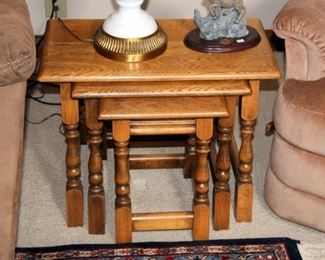  Set of Rustic Nesting Tables