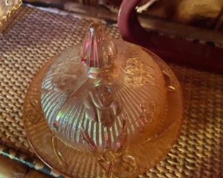 Iris depression glass