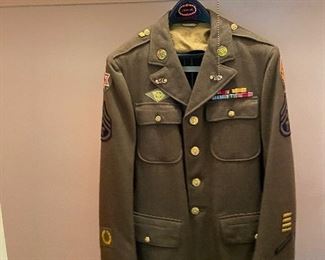 World War II army uniform. Not pictured is also a navy uniform