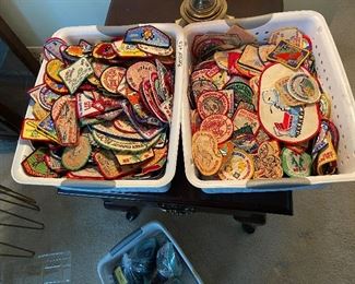 Hundreds of Boy Scout badges I have two more boxes full just like this