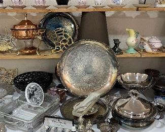 Vintage Silverplate and Pewter, Vintage Cup/Saucer Collection