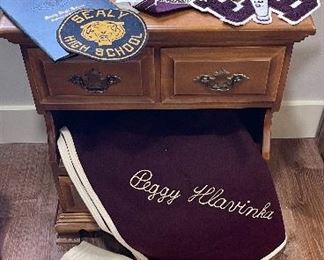  Vintage East Bernard Cheer Outfit, Letter Jacket Emblems and East Bernard Brahmas Football Banners and Memorabilia 